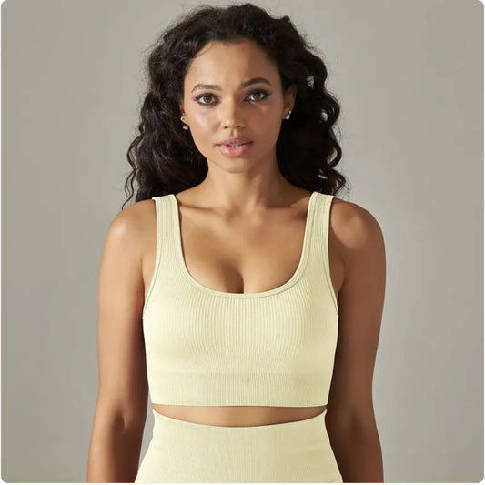 Knitted Sports Bra for Yoga & Fitness