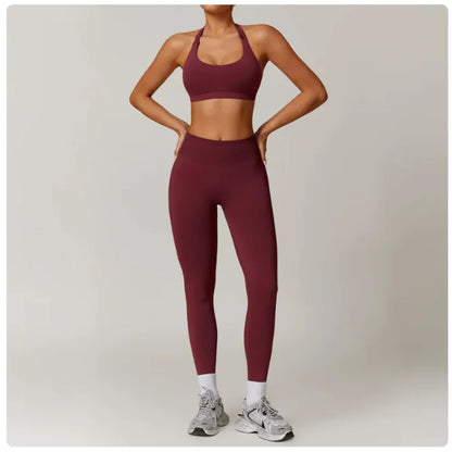 Backless Yoga Set – 2-Piece Bra & Leggings